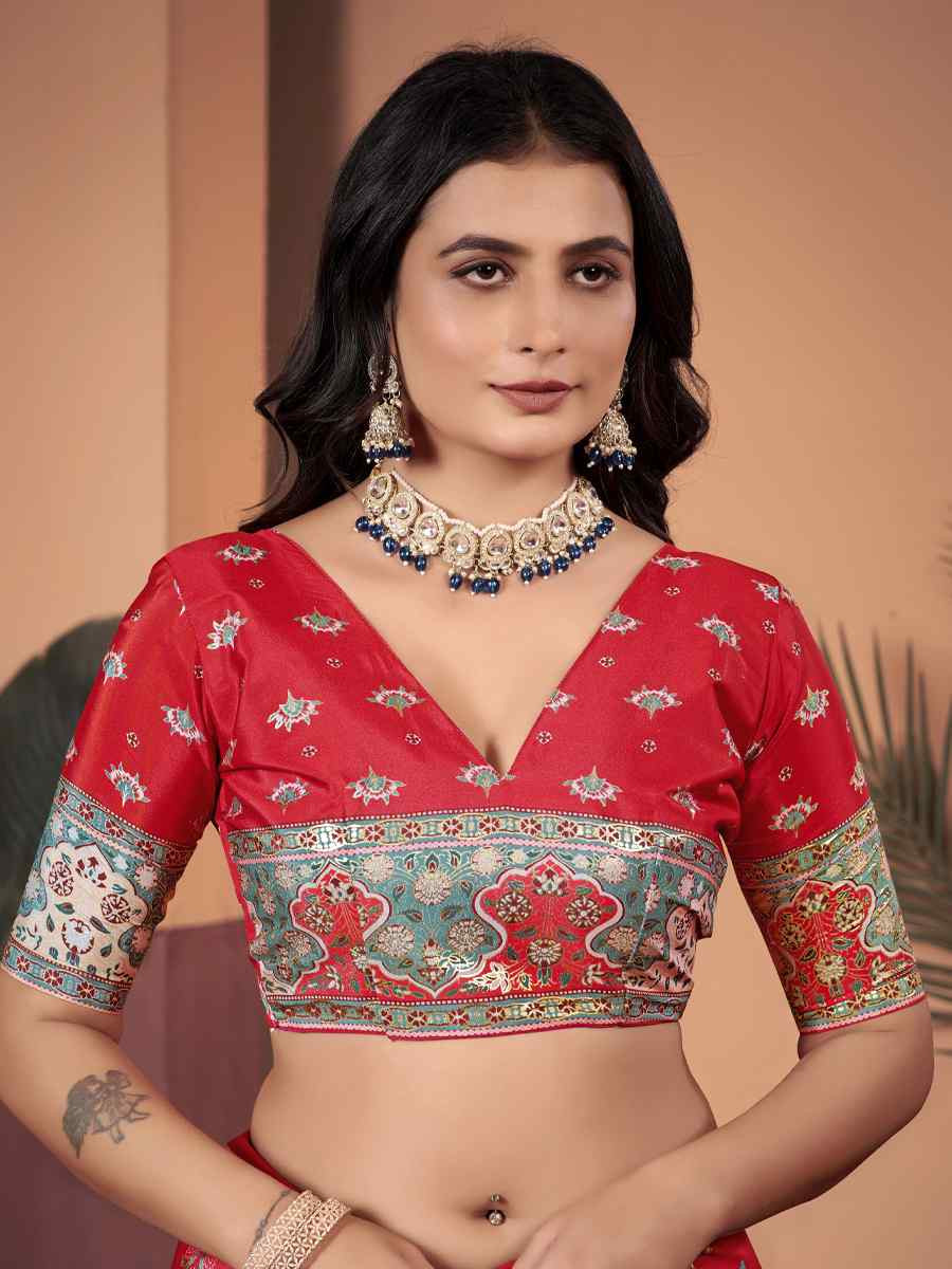 Maroon Soft Crepe Silk Printed Festival Wedding Heavy Border Saree