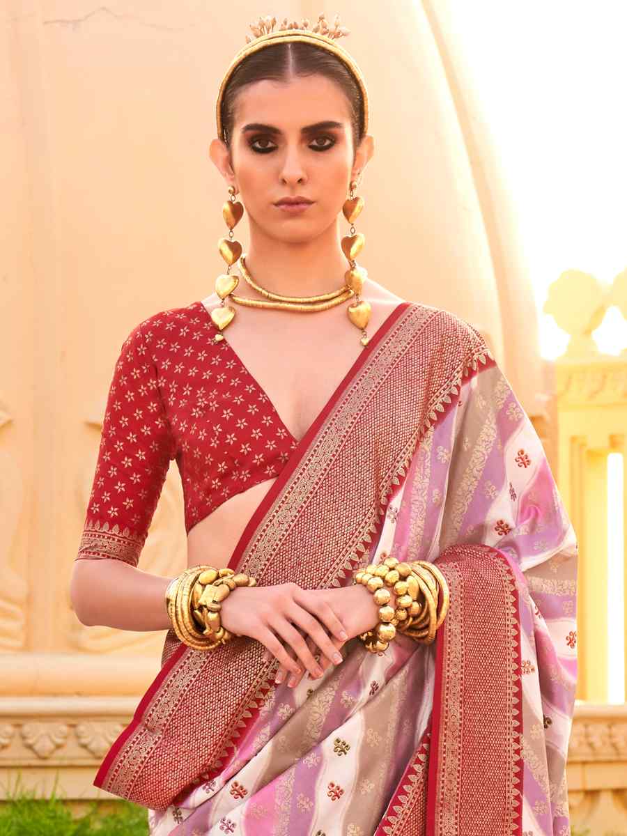 Maroon Super Silk Handwoven Festival Casual Heavy Border Saree