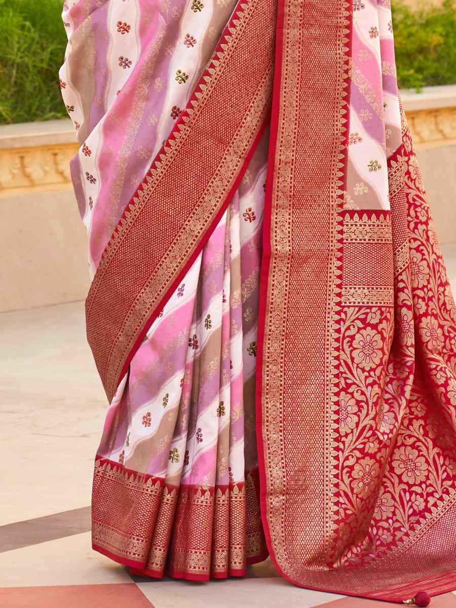 Maroon Super Silk Handwoven Festival Casual Heavy Border Saree