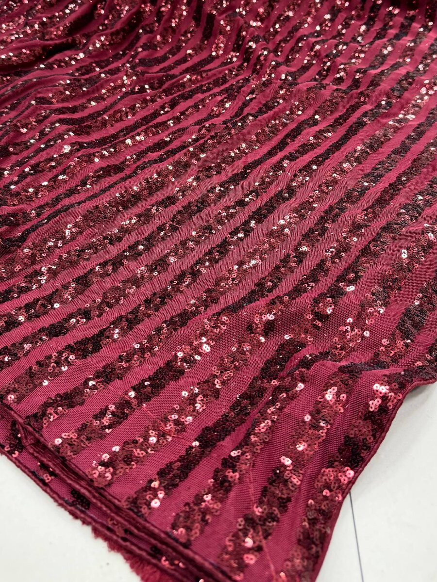 Marron Silk Sequins Wedding Reception Party Festival Casual Heavy Border Sarees