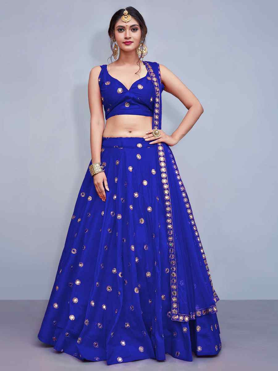 Mauve Tafeta Silk Embroidered Festival Wedding Party Reception Heavy Border Lehenga Choli