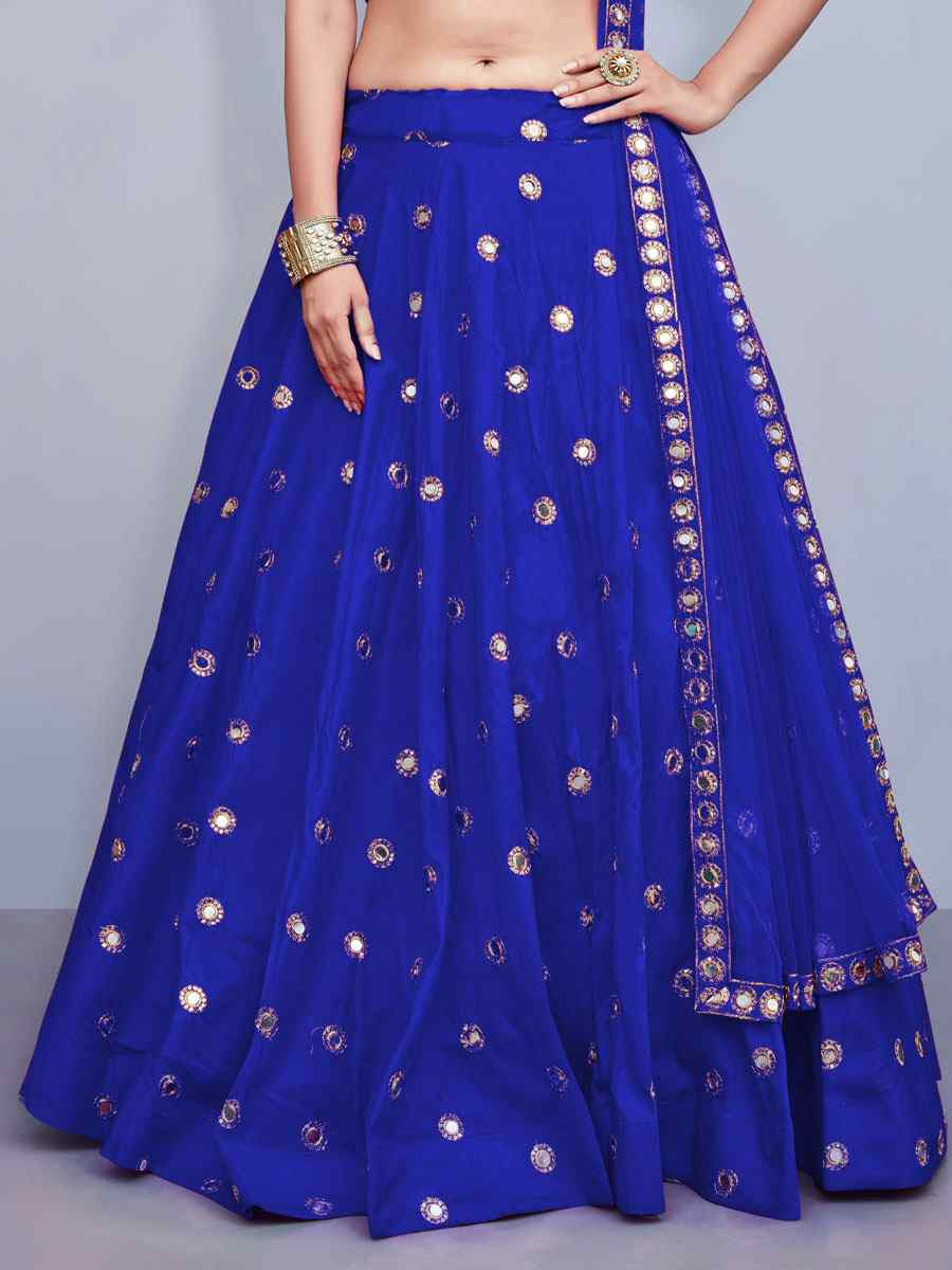 Mauve Tafeta Silk Embroidered Festival Wedding Party Reception Heavy Border Lehenga Choli