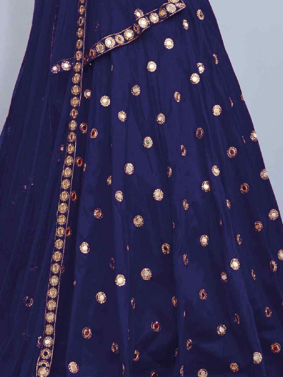 Mauve Tafeta Silk Embroidered Festival Wedding Party Reception Heavy Border Lehenga Choli