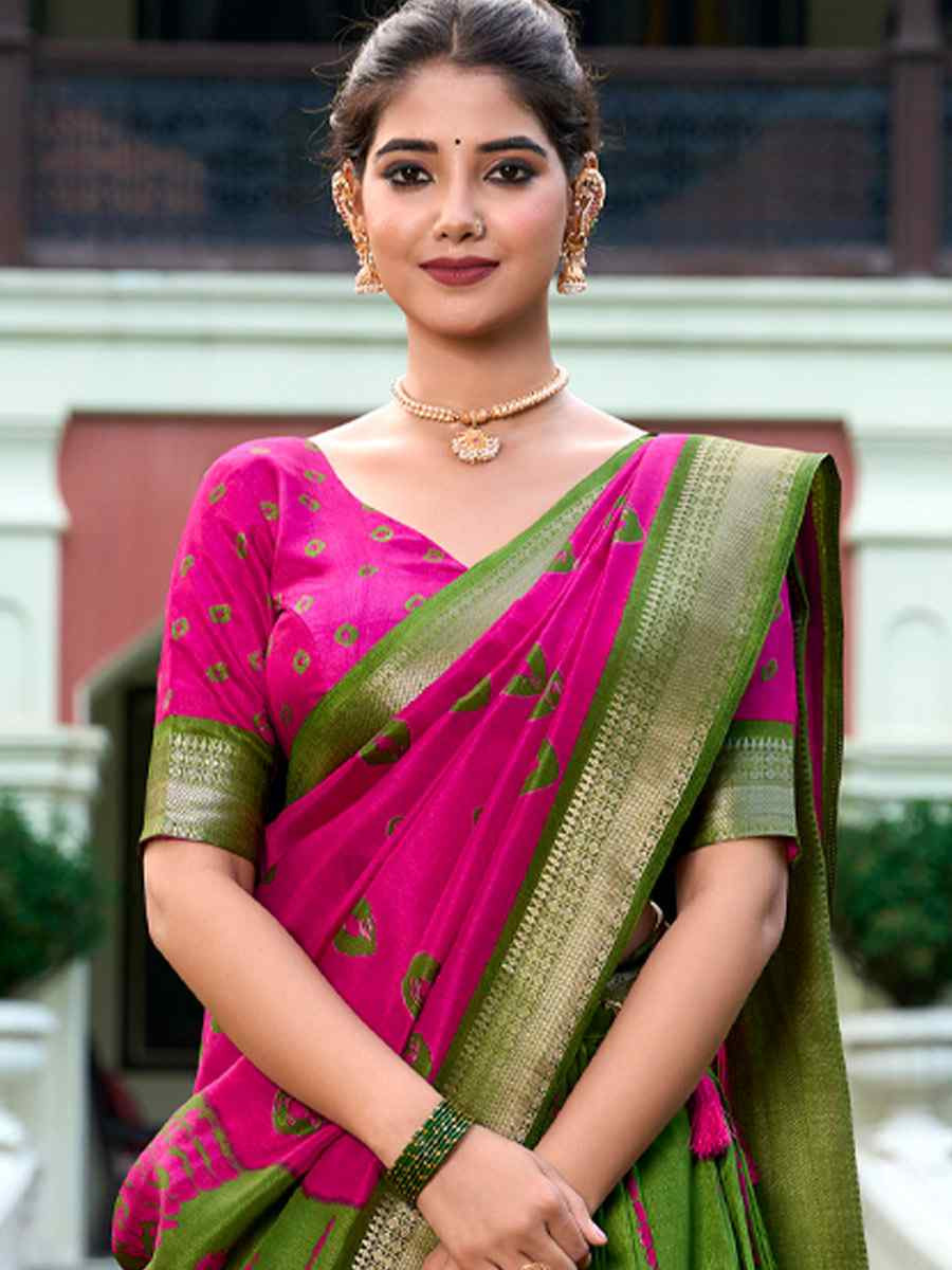 Mehendi Green Dola Silk Printed And Hand Embroidered Party Reception Wedding Lehenga Choli