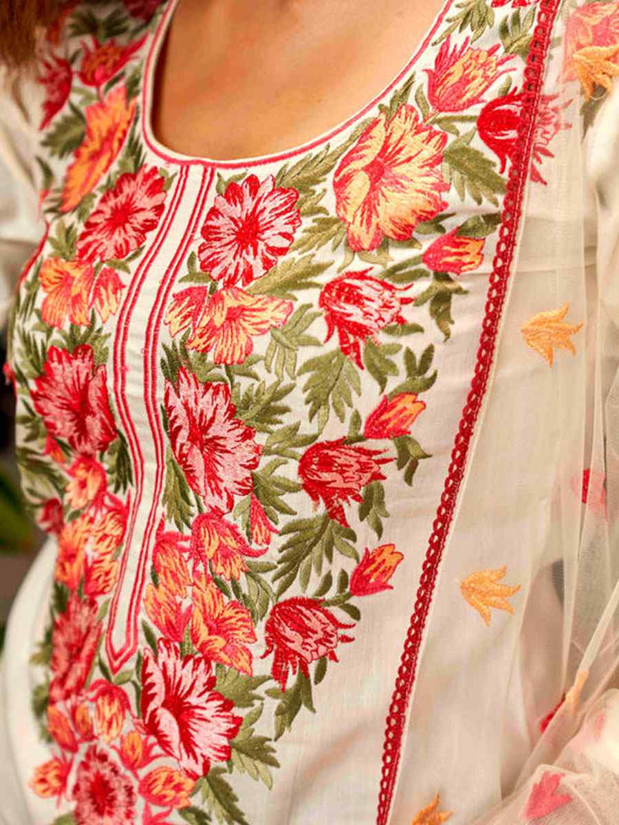 Mehendi Green Muslin Cotton Printed Party Wedding Festival Casual Ready Pant Salwar Kameez