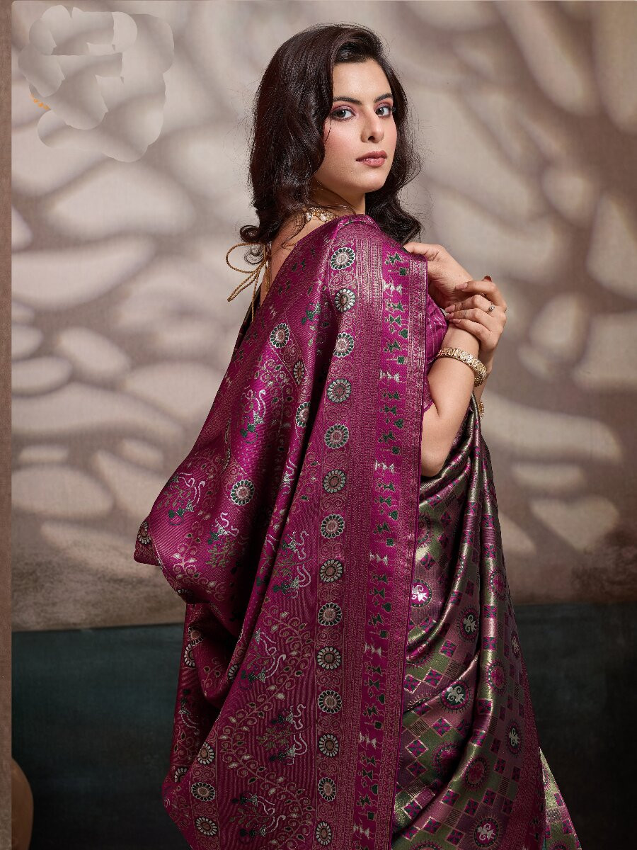 Mehendi Green Soft Silk Zari Meenakari Woven Work Wedding Reception Party Festival Casual Heavy Border Sarees