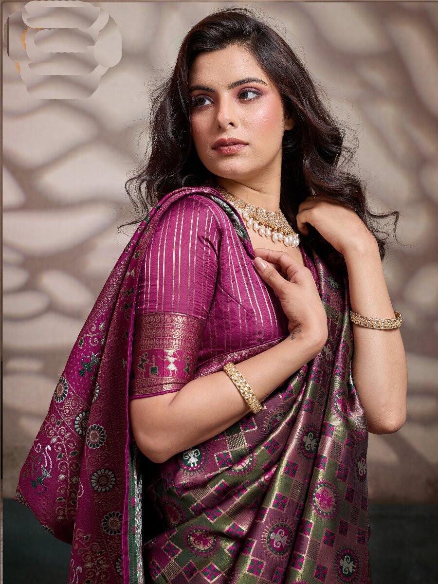 Mehendi Green Soft Silk Zari Meenakari Woven Work Wedding Reception Party Festival Casual Heavy Border Sarees