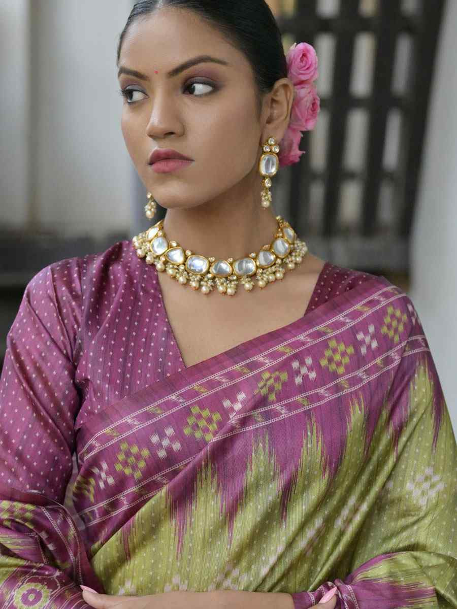 Mehendi Green Soft Tussar Silk Printed Traditional Bridal Reception Festival Wedding Fancy Heavy Border Saree