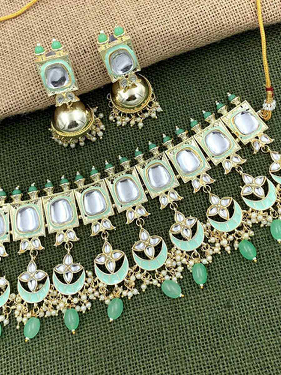 Mint Alloy Festival Wear Meenakari Necklace