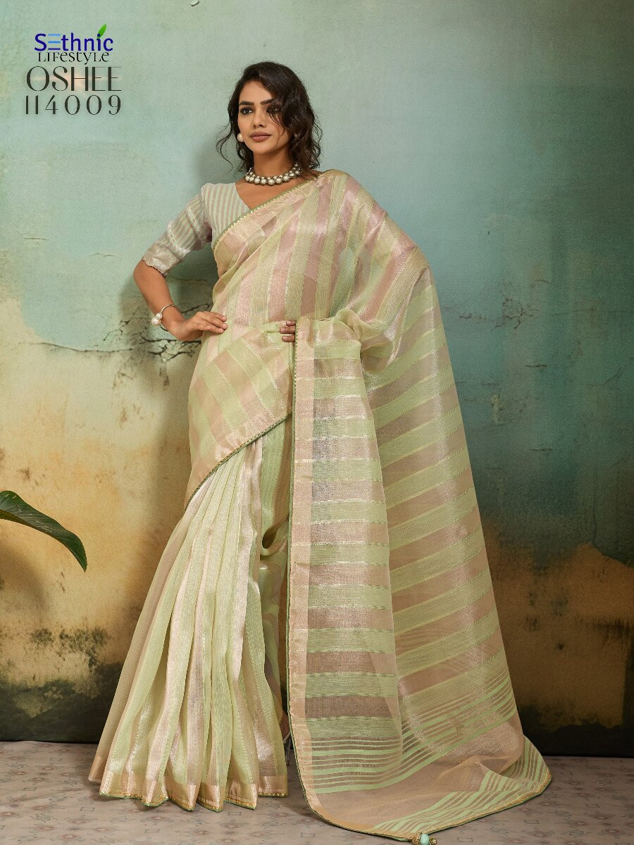 Mint Cotton Silk Plain Wedding Party Festival Casual Reception Classic Style Sarees
