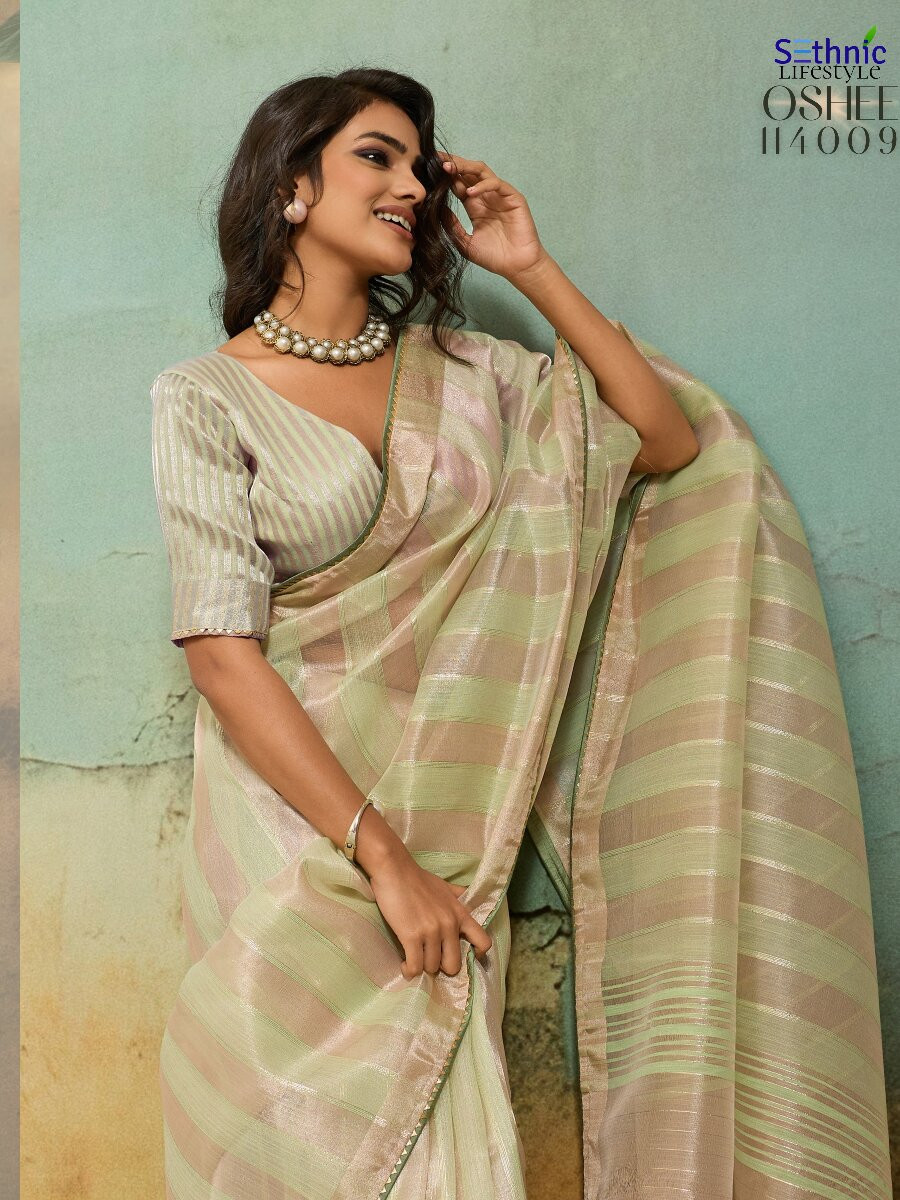 Mint Cotton Silk Plain Wedding Party Festival Casual Reception Classic Style Sarees