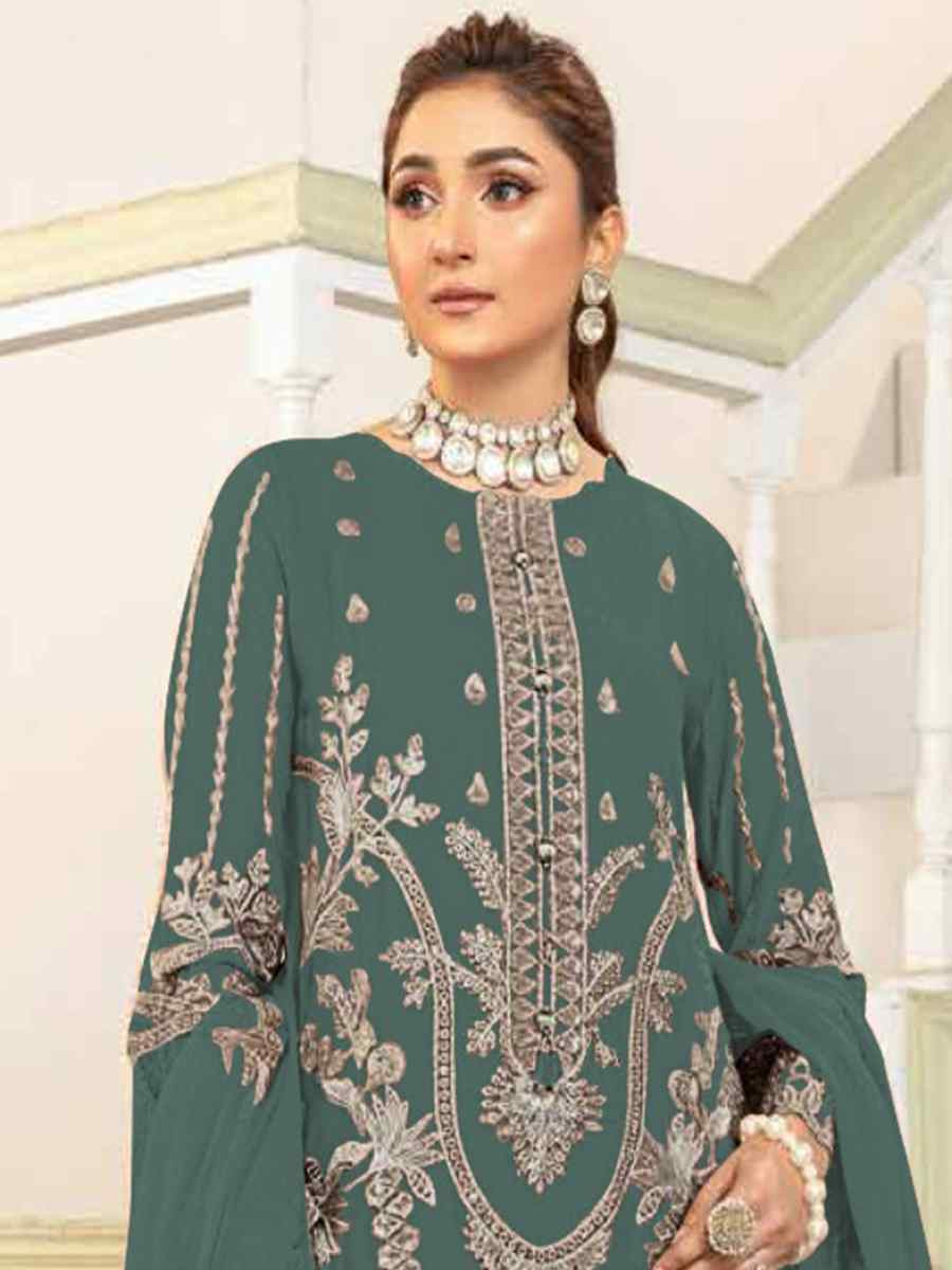 Morpeach Heavy Fox Georgette Embroidered Festival Casual Pant Salwar Kameez