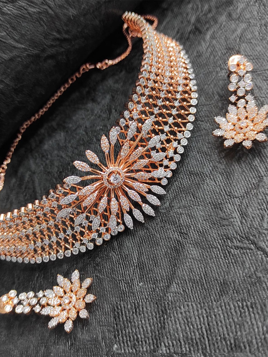 Multi AD Alloy Bridal Wear Kundan Necklace