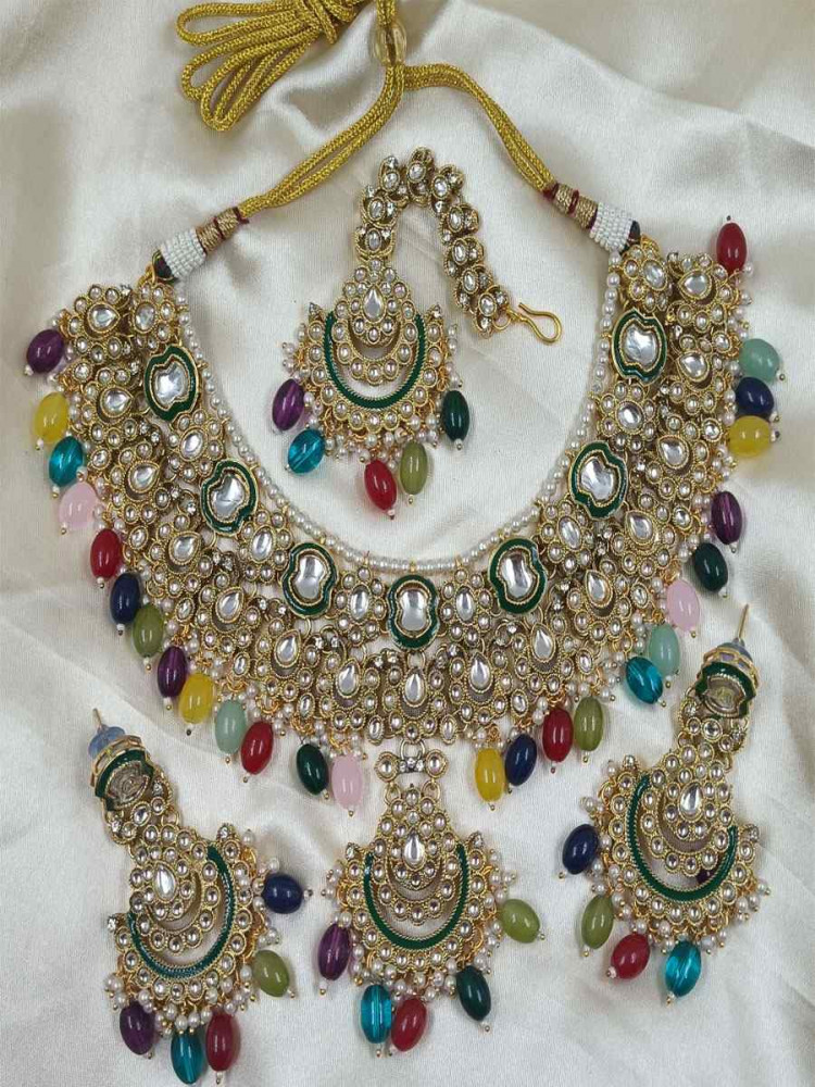 Image of Multi Alloy Festival Traditional Bridal Wear Kundan Bridal Sets