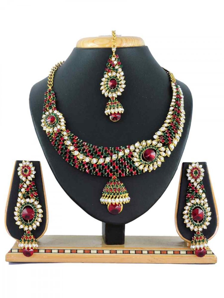 Multi Alloy Festival Wear Diamonds Necklace