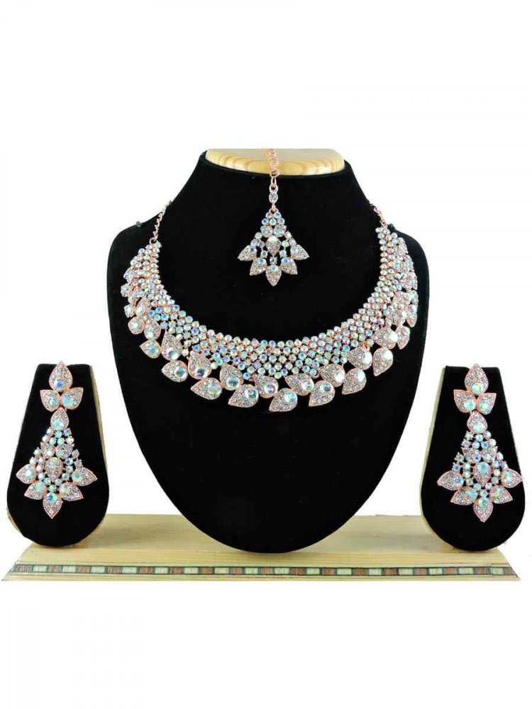 Multi Alloy Festival Wear Diamonds Necklace