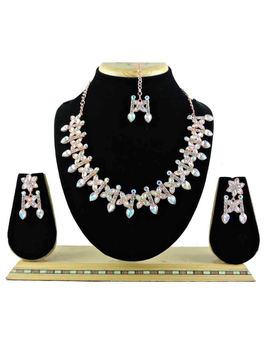 Multi Alloy Festival Wear Diamonds Necklace