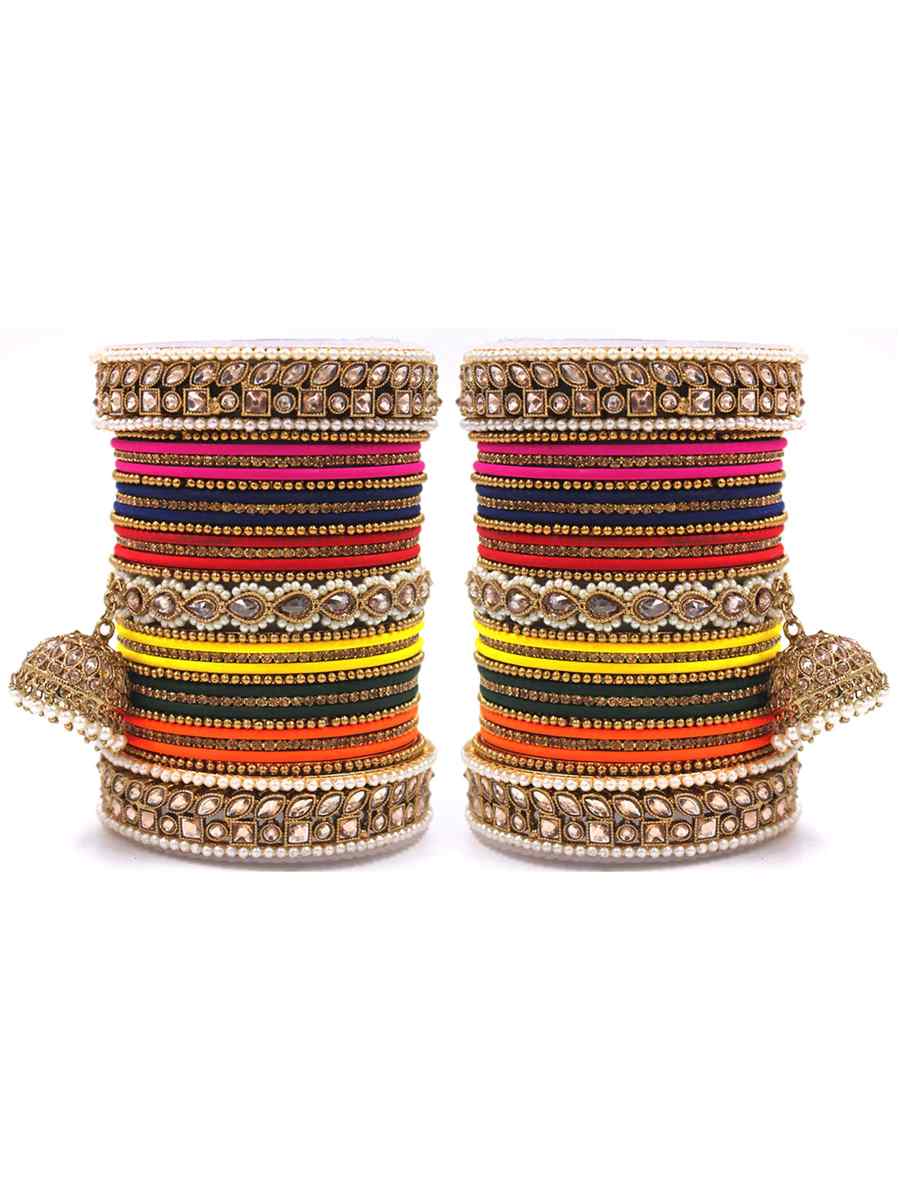 Multi Alloy Festival Wear Kundan Bangles