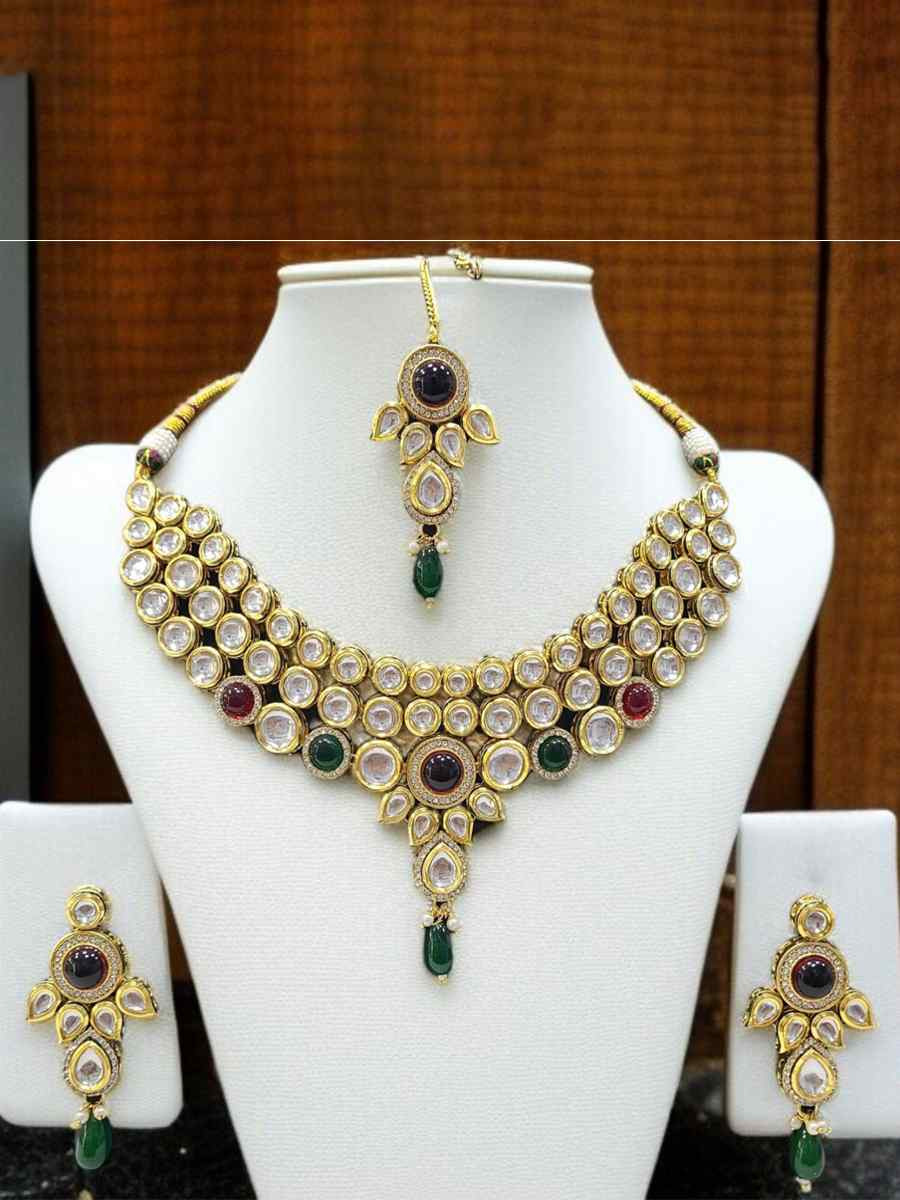 Multi Alloy Festival Wear Kundan Necklace