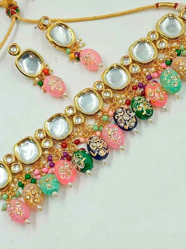 Multi Alloy Festival Wear Kundan Necklace