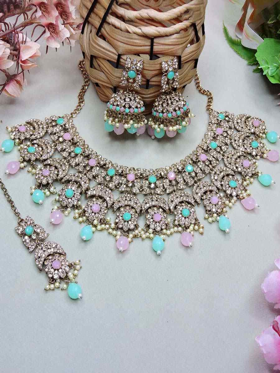 Multi Alloy Festival Wear Kundan Necklace