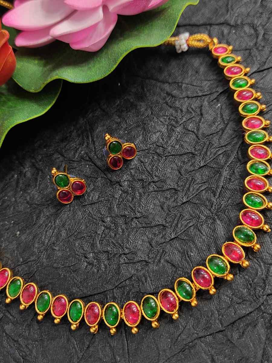 Multi Alloy Festival Wear Kundan Necklace