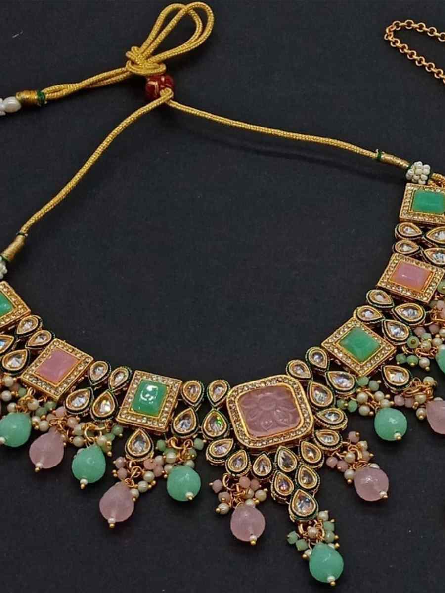 Multi Alloy Metal Festival Wear Kundan Necklace