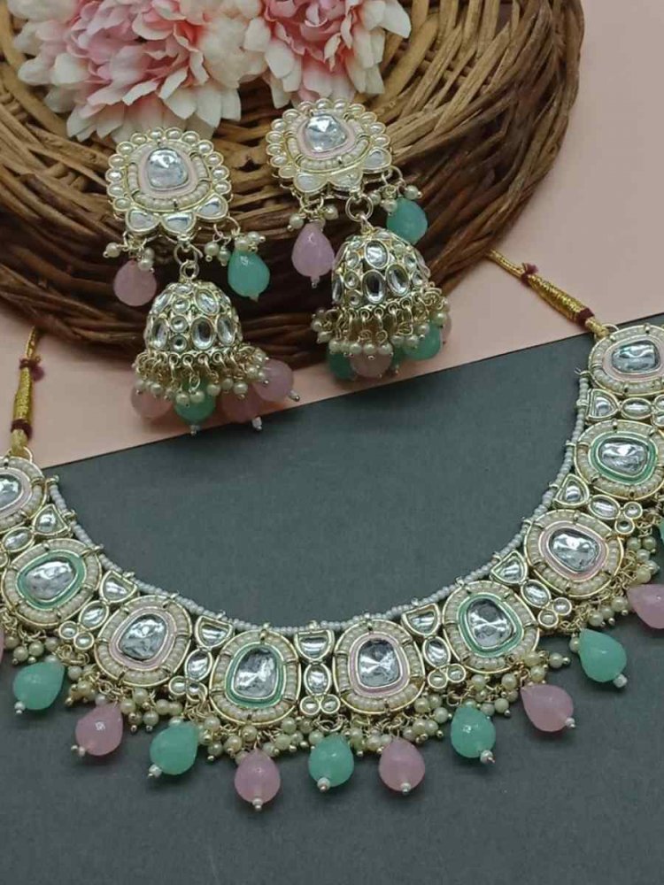 Multi Alloy Metal Festival Wear Kundan Necklace