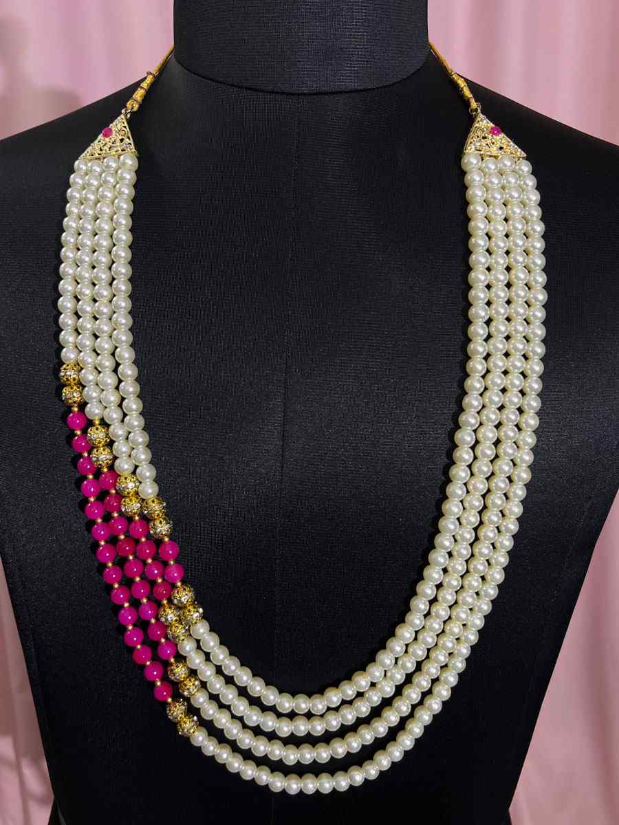 Multi Alloy Moti Groom's Wedding Wear Pearls Necklace