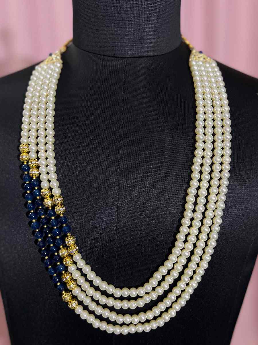 Multi Alloy Moti Groom's Wedding Wear Pearls Necklace