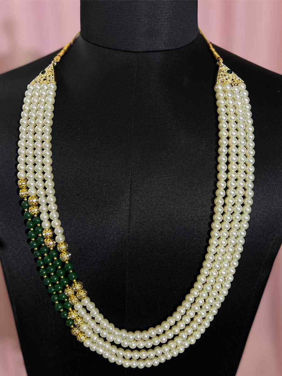 Multi Alloy Moti Groom's Wedding Wear Pearls Necklace