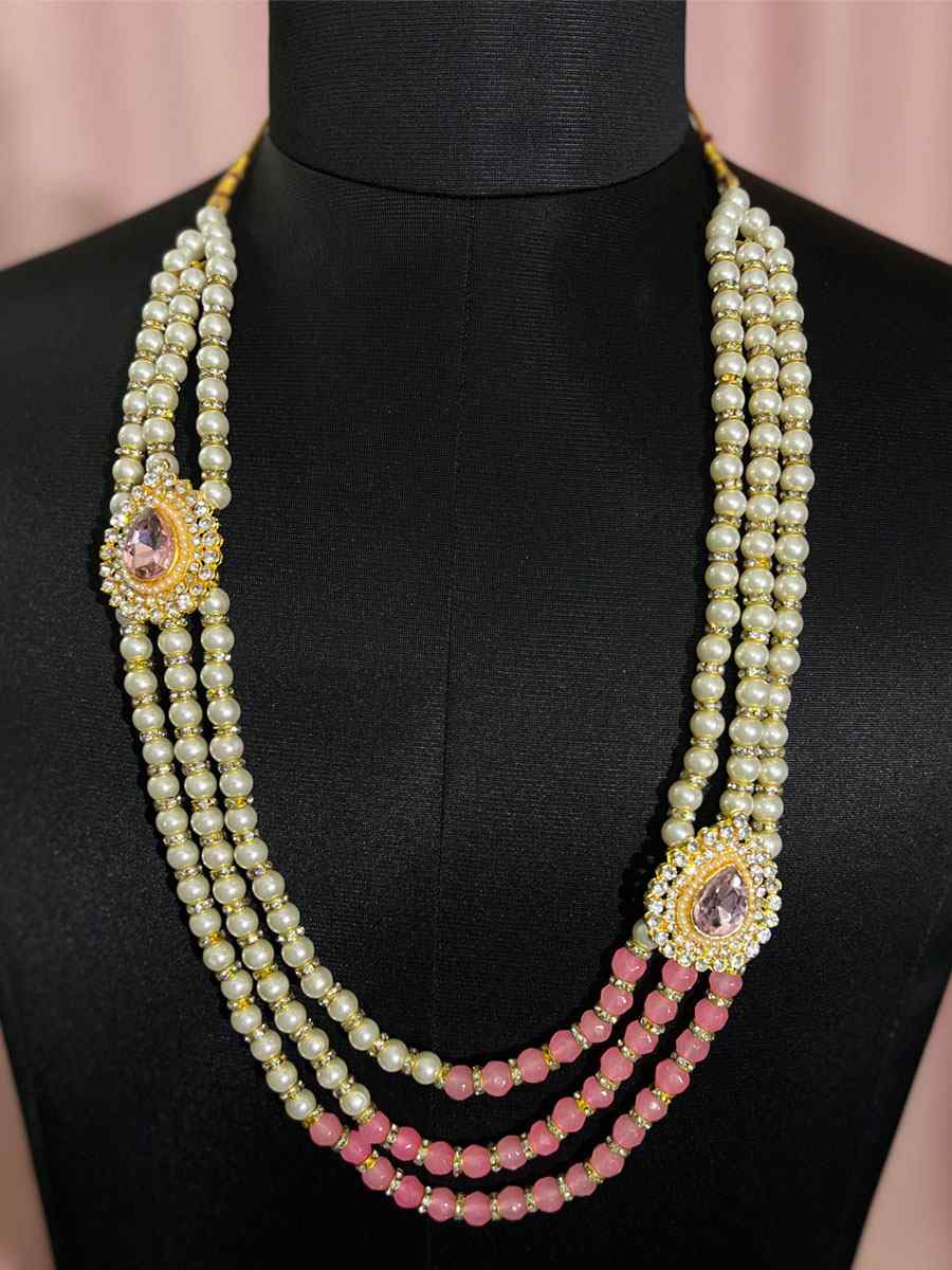 Multi Alloy Moti Groom's Wedding Wear Pearls Necklace
