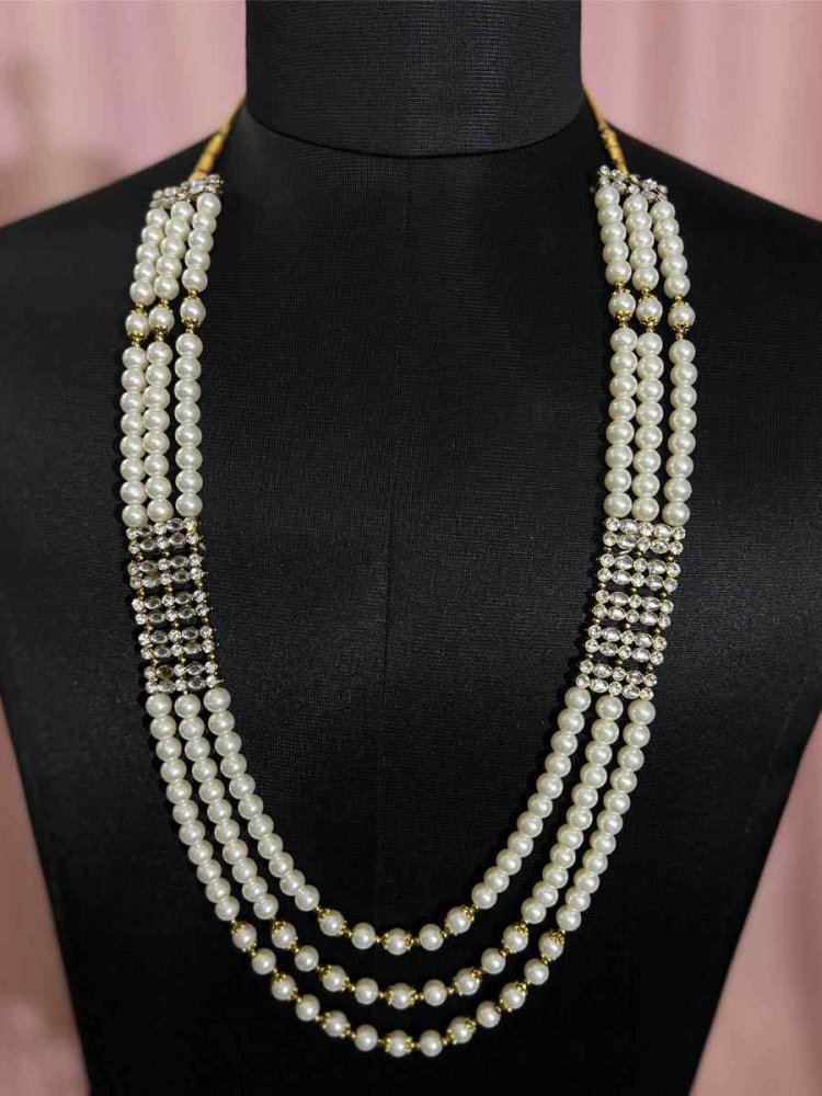 Multi Alloy Moti Groom&#039;s Wedding Wear Pearls Necklace