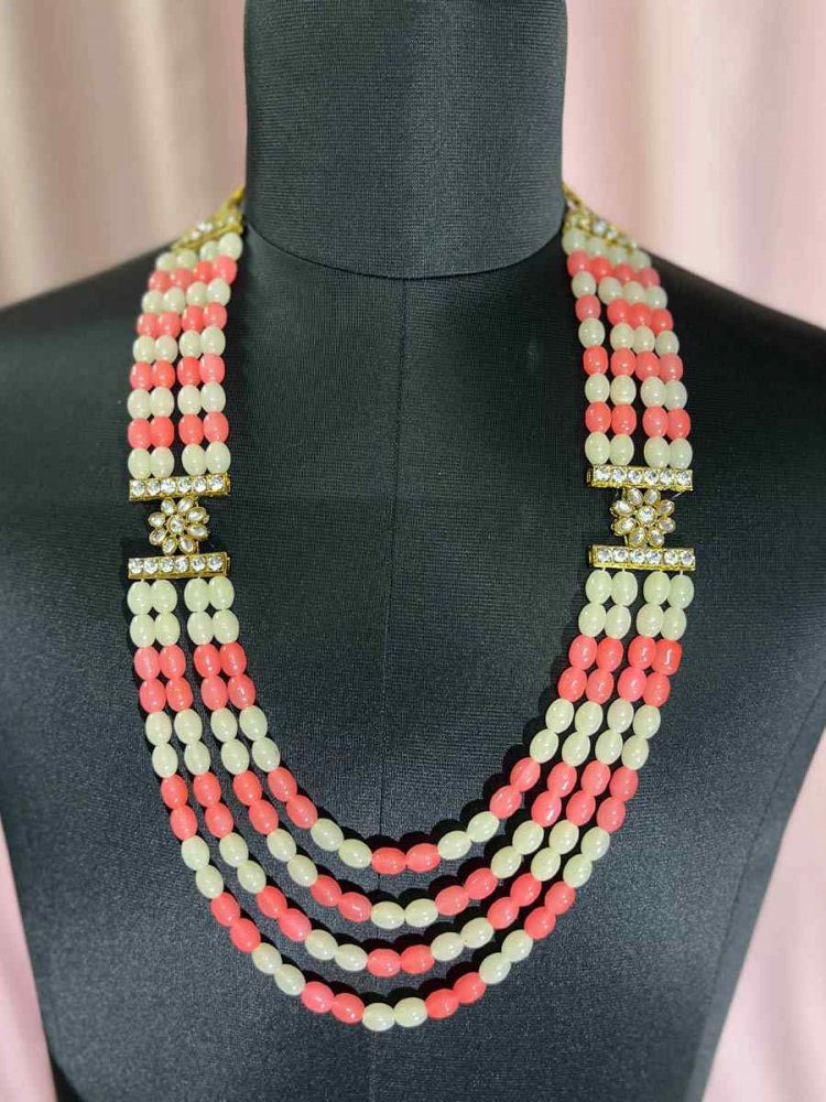 Multi Alloy Moti Wedding Wear Pearls Necklace