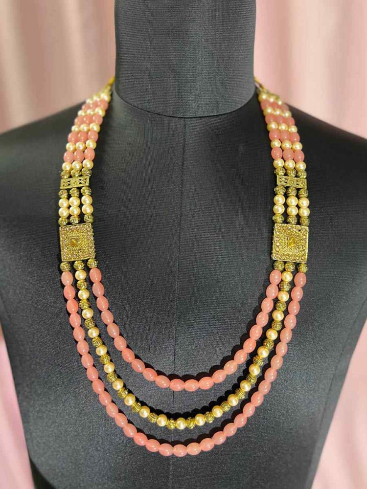Multi Alloy Moti Wedding Wear Pearls Necklace