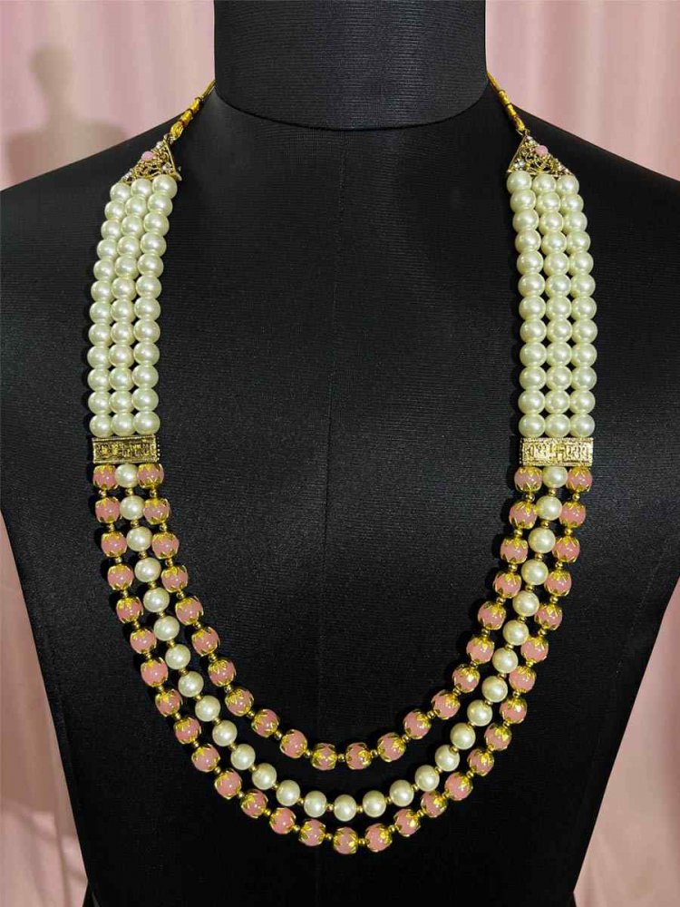 Multi Alloy Moti Wedding Wear Pearls Necklace