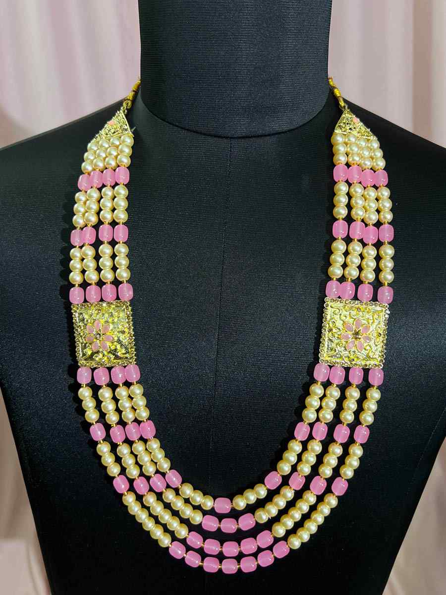 Multi Alloy Moti Wedding Wear Pearls Necklace