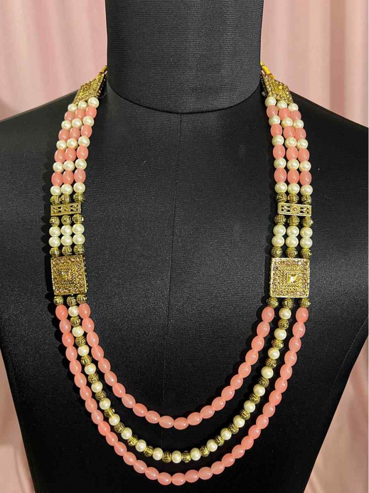 Multi Alloy Moti Wedding Wear Pearls Necklace
