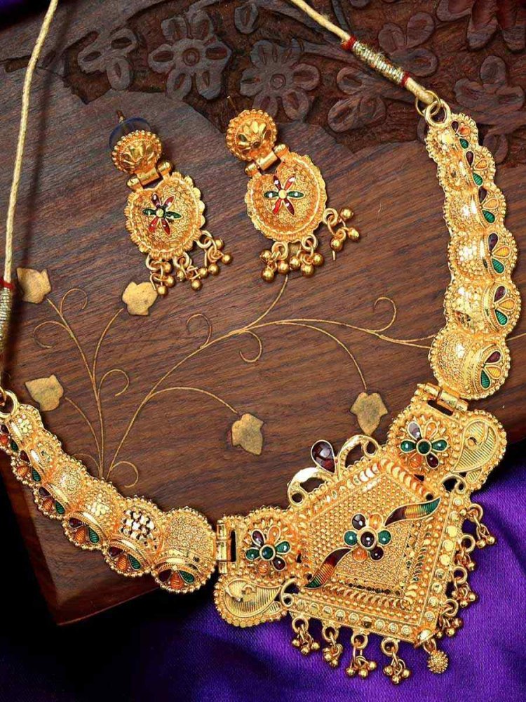 Multi Alloy Traditional Wear Meenakari Necklace