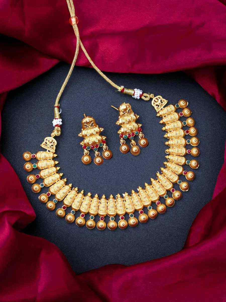 Multi Alloy Traditional Wear Meenakari Necklace