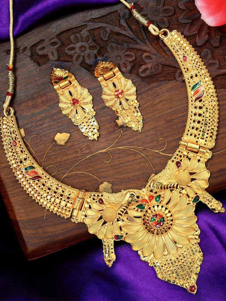 Multi Alloy Traditional Wear Meenakari Necklace