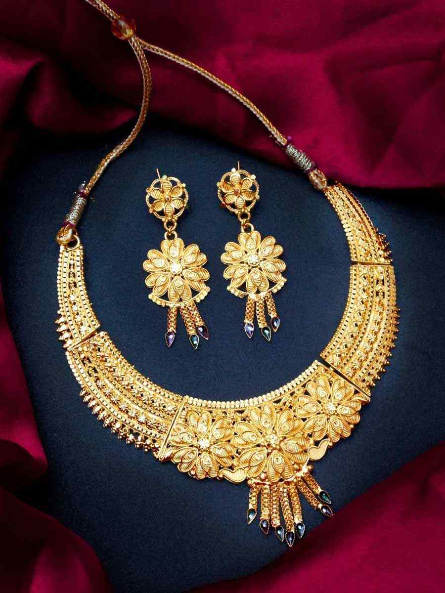 Multi Alloy Traditional Wear Meenakari Necklace
