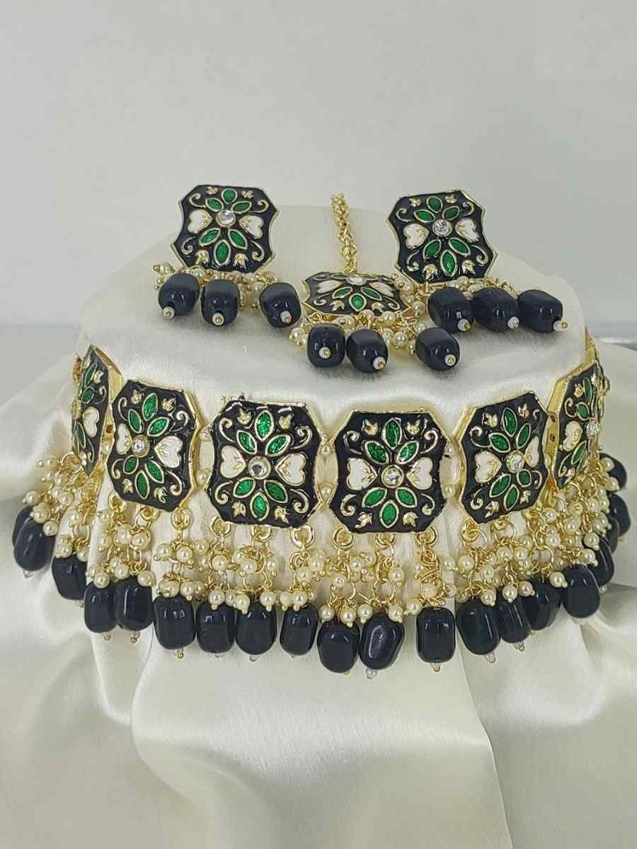 Multi Alloy Traditional Wear Meenakari Necklace