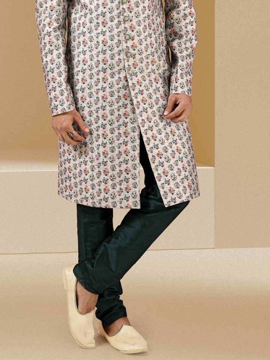 Multi Art Banarasi Printed Festival Party Sherwani
