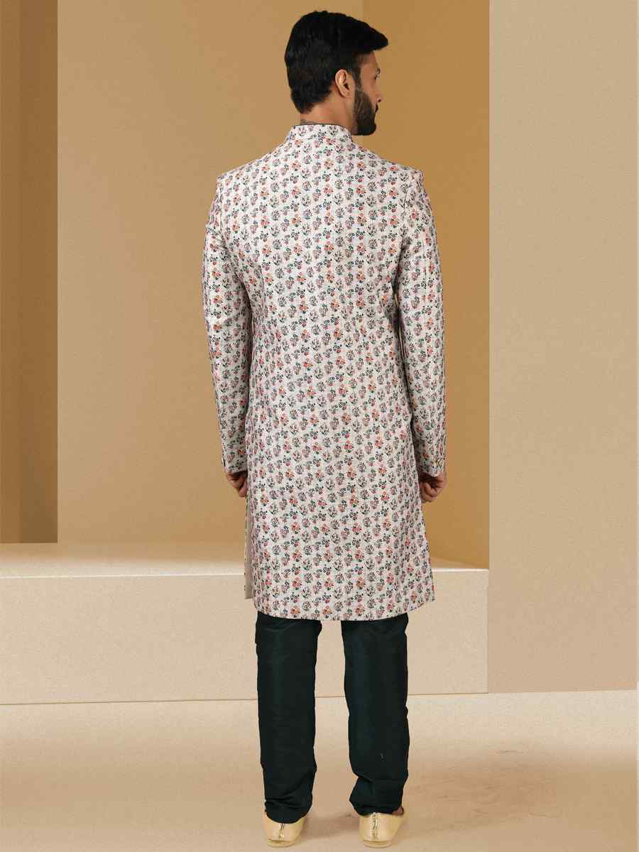 Multi Art Banarasi Printed Festival Party Sherwani