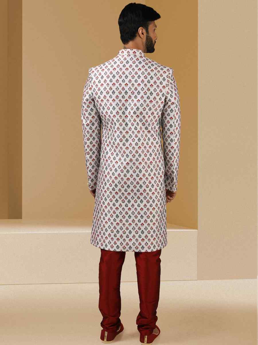 Multi Art Banarasi Printed Festival Party Sherwani