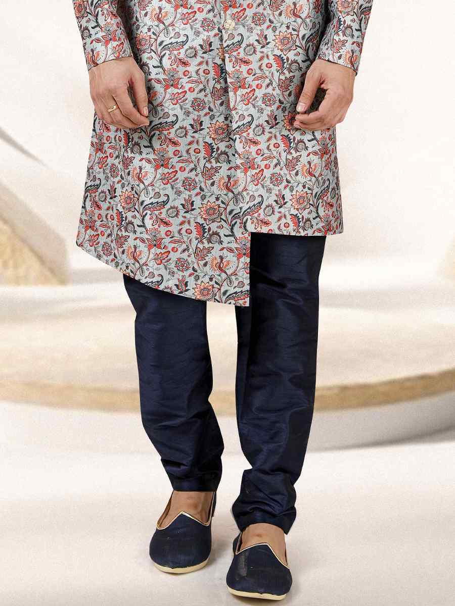 Multi Art Banarasi Printed Festival Party Sherwani