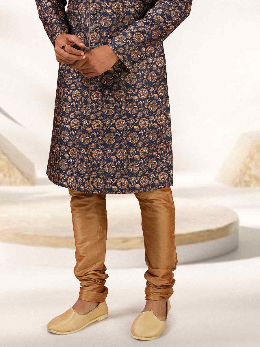Multi Art Banarasi Printed Festival Party Sherwani