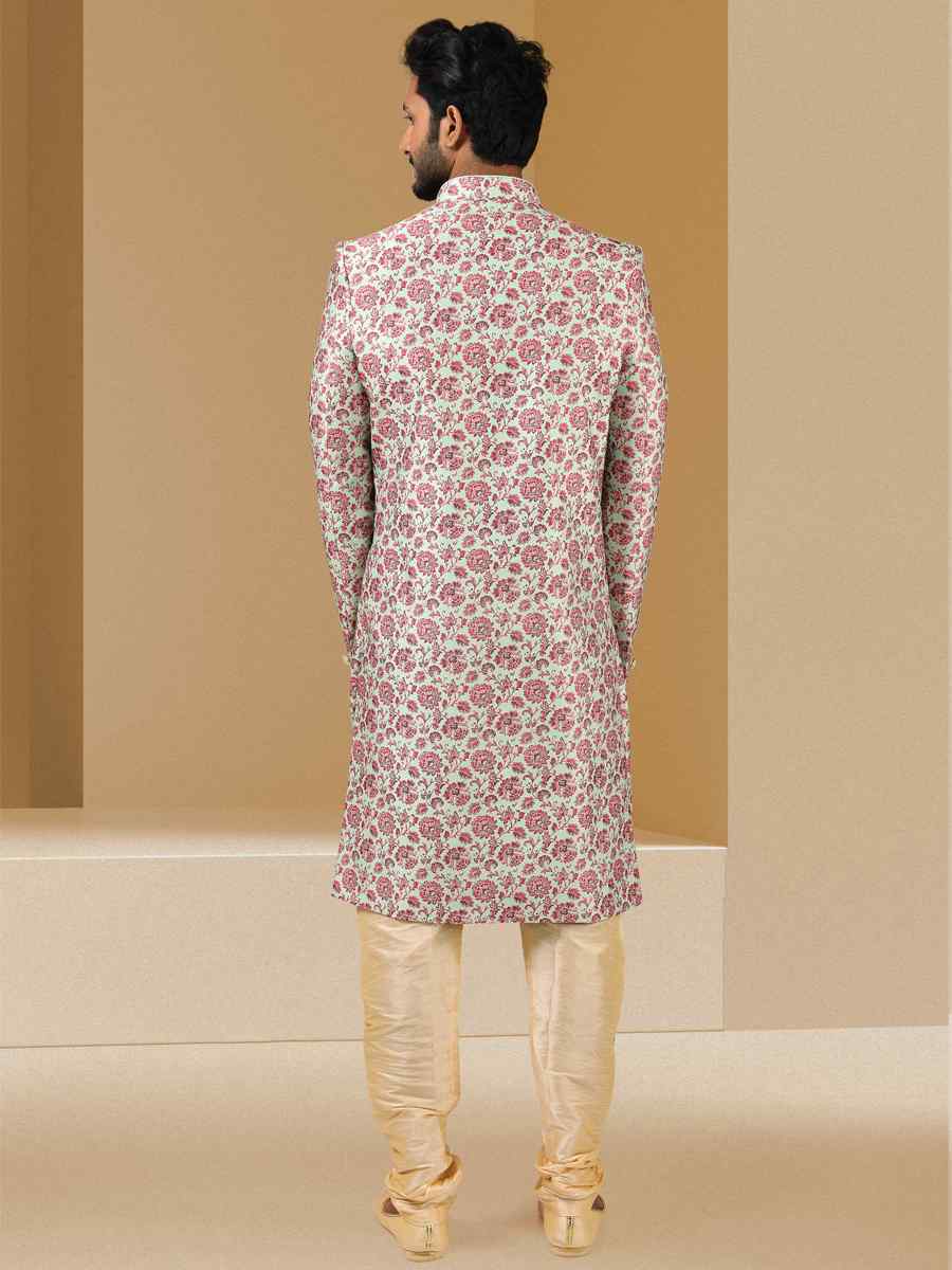 Multi Art Banarasi Printed Festival Party Sherwani