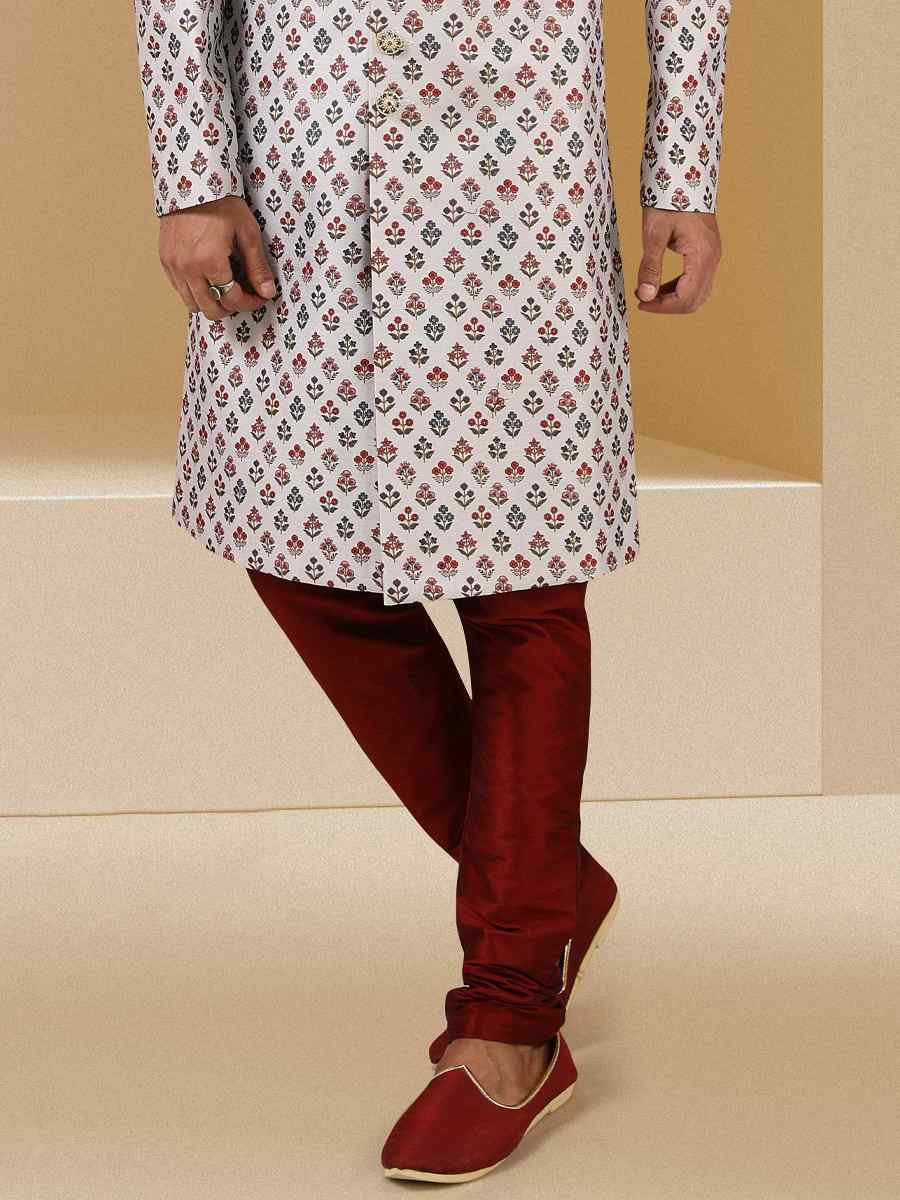 Multi Art Banarasi Printed Festival Party Sherwani